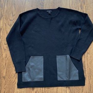 Jcrew size small leather pocket sweater